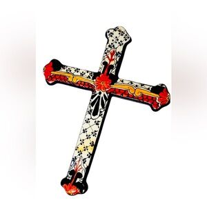Talavera Cross. 14x11” Beautiful gift for Easter, spring or just because.